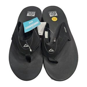 Reef‎ Fanning Bottle Opener Fanning Sandals /  Black / Men's US 12 / New